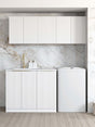Laundry Kit 1715B Bondi White with Natural Carrara Marble Top
