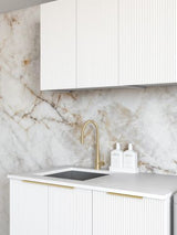 Laundry Kit 1715B Bondi White with Natural Carrara Marble Top — detail 2