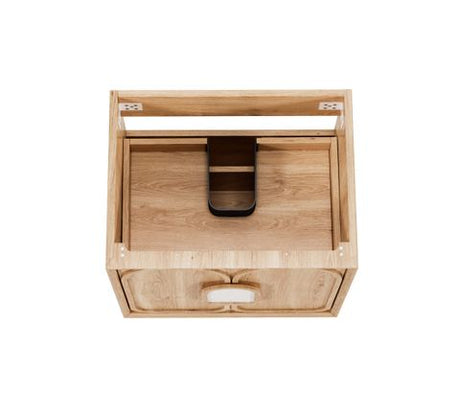 Laguna 600mm Natural American Oak Wall Hung Cabinet Only — detail 7