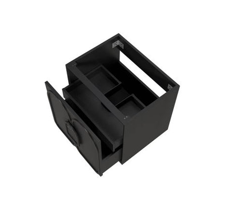 Laguna 600mm Black American Oak Wall Hung Cabinet Only — detail 5