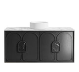 Laguna 1200mm Black American Oak Wall Hung Cabinet Only — detail 5