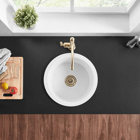 Camden Fireclay round insert/undermound sinks 470*228mm (FCND470GW/MB) — detail 3
