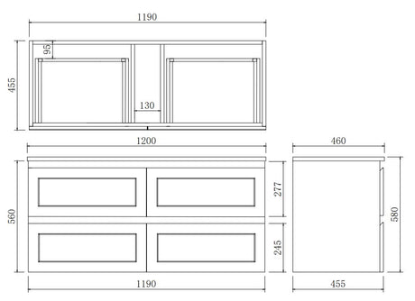 Fremantle Wall-Hung PVC Vanity FM1200WH — detail 5