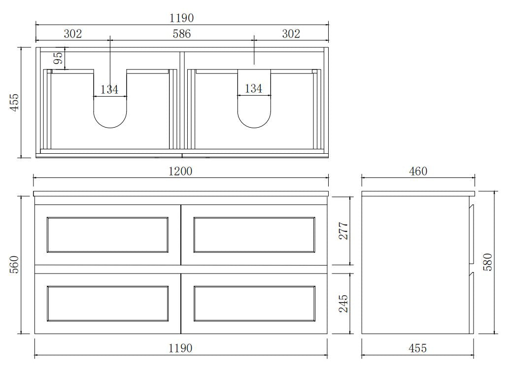 Fremantle Wall-Hung PVC Vanity FM1220WH — detail 5