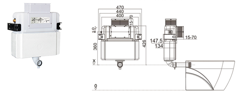 Veda R&amp;T In Wall Floor Toilet Suite G30032/G3005+ KDK105T — detail 7