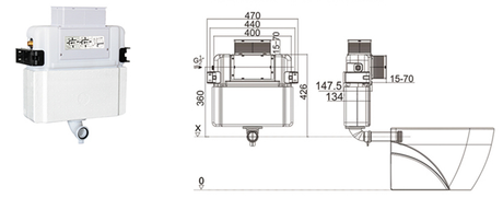 Veda R&amp;T In Wall Floor Toilet Suite G30032/G3005+ KDK105T — detail 7