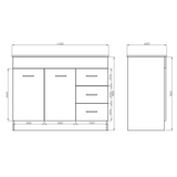 PVC Kitchenette Cabinet (KM-Cab) with Stainless Steel Sink (BK446D)1180*485*900mm — detail 3