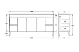 Polar Free-Standing PVC Vanity P184LG — detail 2