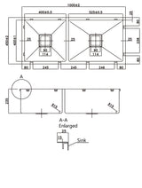 304 Double Stainless Steel Sink（PKS-1000S）1000×450×235mm — detail 3