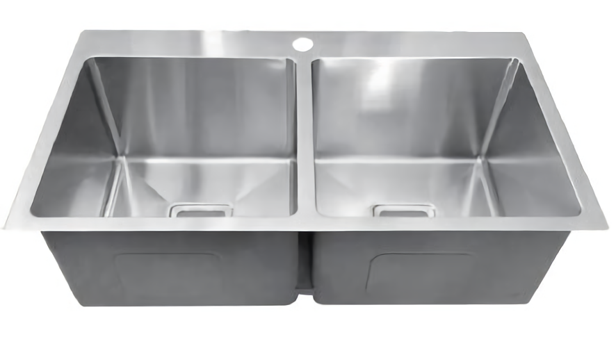 304 Double Stainless Steel Sink（PKS-775TPS）775×450×235mm — detail 2