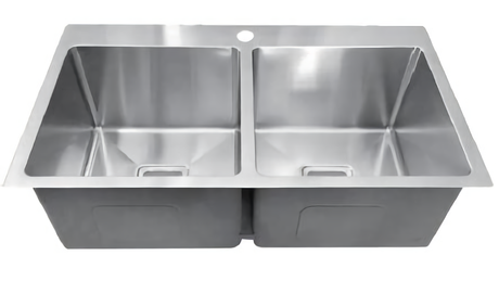 304 Double Stainless Steel Sink（PKS-775TPS）775×450×235mm — detail 2
