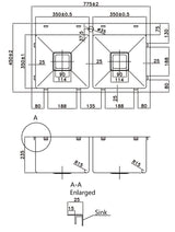 304 Double Stainless Steel Sink（PKS-775TPS）775×450×235mm — detail 3