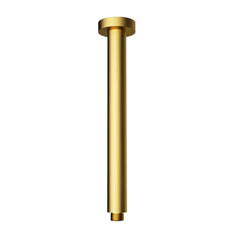Round Shower Arm Vertical Brushed Gold 300mm Brushed Gold