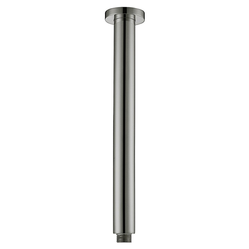 Round Shower Arm Vertical Brushed Nickel 300mm Brushed Nickel