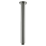 Round Shower Arm Vertical Brushed Nickel 300mm Brushed Nickel