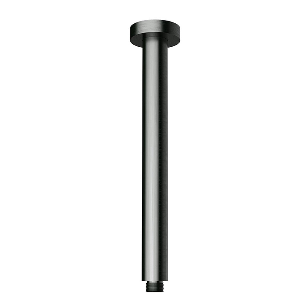 Round Shower Arm Vertical Gunmetal 300mm Gun Metal