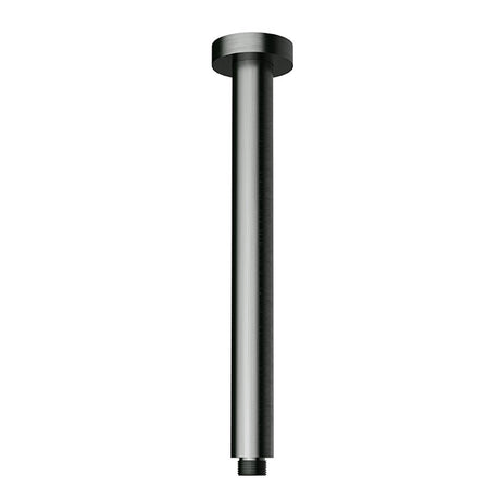 Round Shower Arm Vertical Gunmetal 300mm Gun Metal