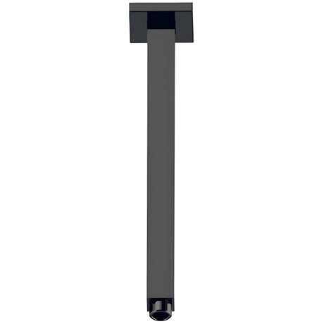 Square Shower Arm Vertical  Matt Black 310mm Matt Black