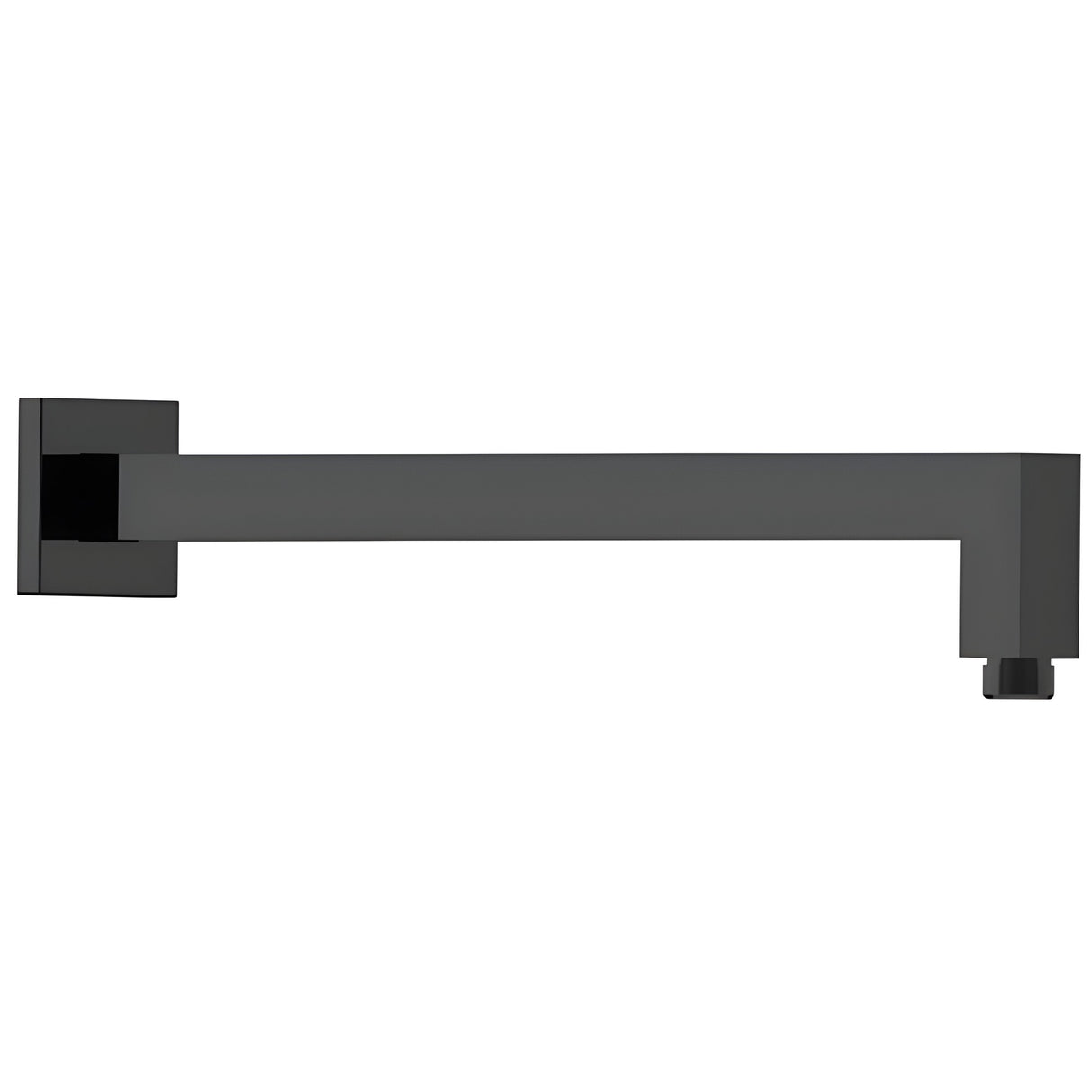 Square Shower Arm Horizontal  Matt Black 400mm Matt Black