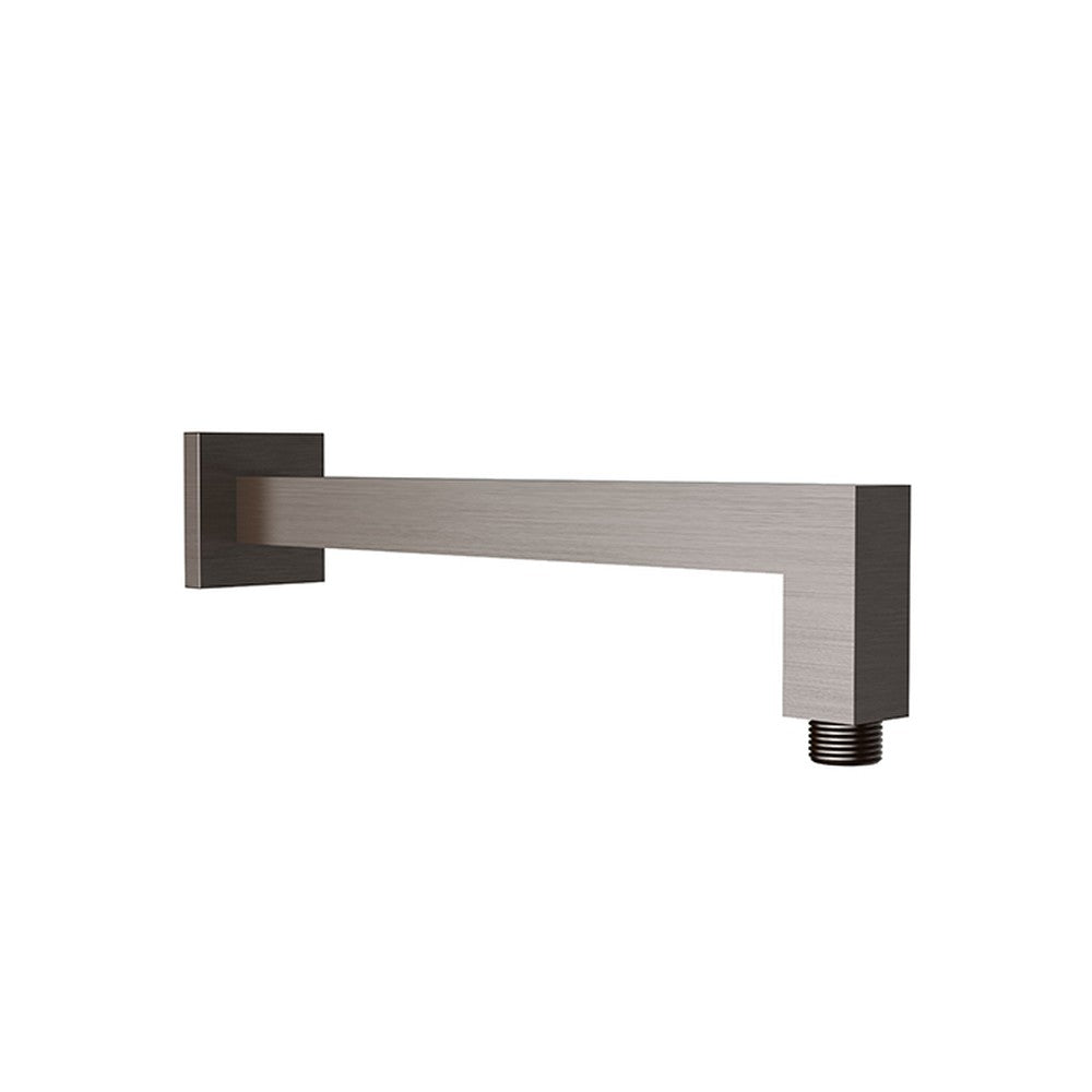 Square Shower Arm Horizontal  Brushed Nickel 400mm Brushed Nickel
