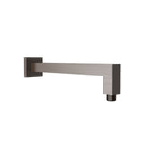 Square Shower Arm Horizontal  Brushed Nickel 400mm Brushed Nickel