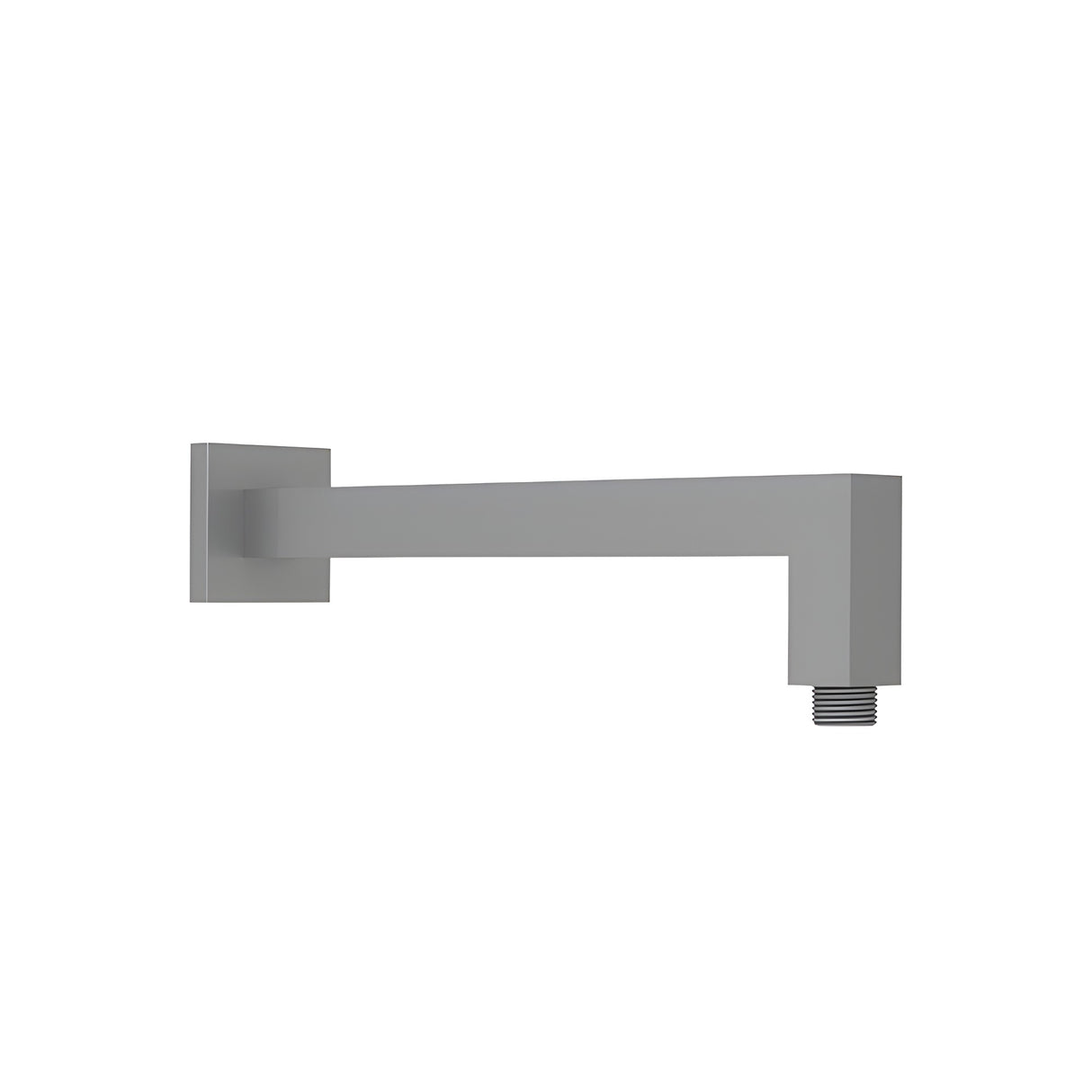 Square Shower Arm Horizontal  Gunmetal 400mm Gun Metal