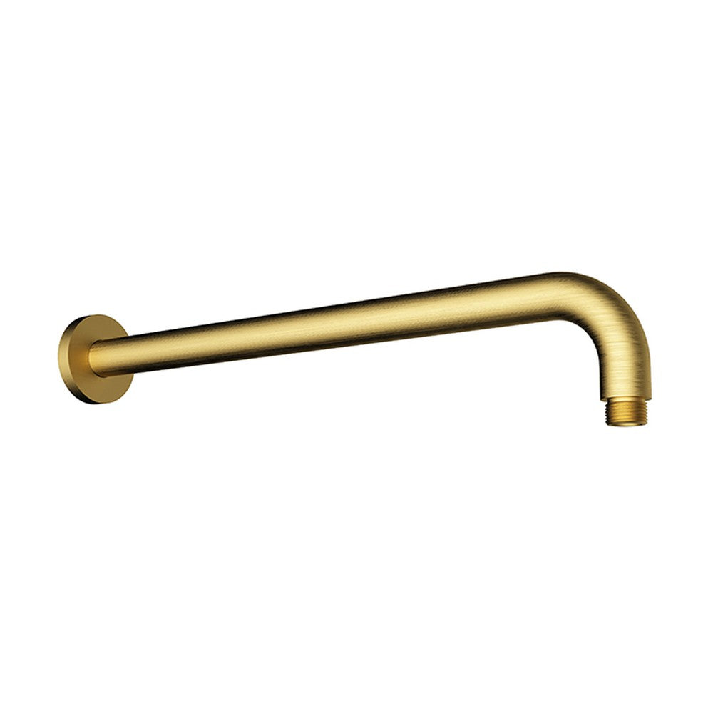 Round Shower Arm Horizontal Brushed Gold 400mm Brushed Gold