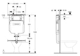 Asta Geberit inwall disable toilet suite 795*355*425mm (Sigma+KDK106) — detail 5