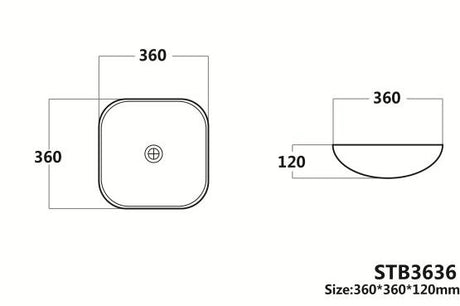 STB3636 Above Counter Basin(Round: 360*360*120mm) — detail 2