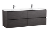 Stella Walnut Free-Standing PVC Vanity WAL1500-WH (Single Bowl)
