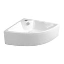 Wall Hung Corner Basin 1TH Gloss White, with OverflowDimension: 435*320*130mm