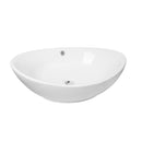 Oval Counter Top Basin with OverflowGloss WhiteDimension: 585*380*190mm