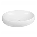 Oval Above Counter BasinGloss WhiteNo OverflowDimension: 600x495x150mm
