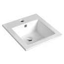 Square Inset Basin 1TH w/OverflowGloss WhiteDimension: 410*410*170mm