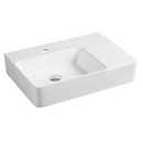 Wall Hung Basin Left Hand Bowl 1TH Gloss whiteNo OverflowDimension: 605*410*150mm