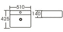 Wall Hung Basin 1TH w/OverflowGloss WhiteDimensioin: 510*425*140mm