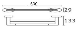Icon Series- Double Towel Rail-600mm