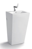 Square Free Standing Pedestal Basin 1THGloss White, with OverflowDimension: 520*510*840mm