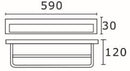 Recxis Series- Double Towel Rail-600mm