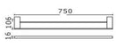 Mono Double Towel Bar 750mm