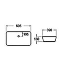 Above counter basin, no overflow,NTHGloss WhiteSize: 720*390*130mm