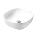 Above counter basin no overflowGloss Whitesize: 410*410*150mm