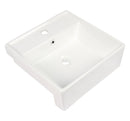 Semi Recessed Basin 1TH w/Overflow Gloss WhiteDimension:410*410*145mm