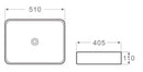 Artis H Square Above Counter Basin NTHGloss WhiteDimension:510*405*110mm