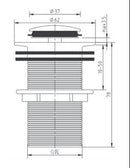 32mm black Pop Up Waste (BKP81-B) ( No Overflow)Matt Black