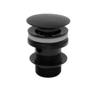 Mushroom top pop up waste with over flowMatt Black32mm