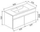 Wall Hung Vanity Cabinet 900*360mm