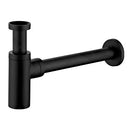 Matt Black Round bottle trap 32/40mm waste, 40mm connection