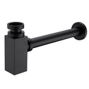 Matt Black Square bottle trap 32/40mm waste, 40mm connection