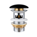 Ceramic pop up waste with overflow Black